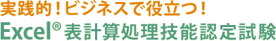 実践的!ビジネスで役立つ！Excel表計算処理技能認定試験