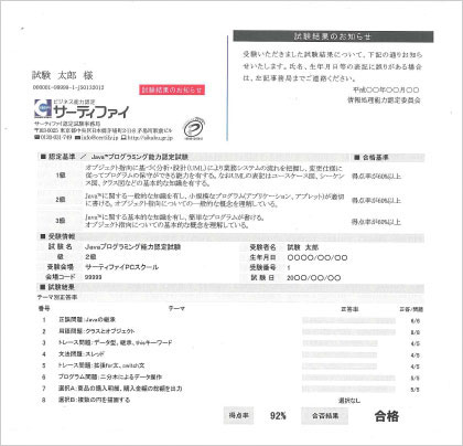 認定証 ﾊｲﾗｲｾﾝｽｼｰﾙ Java プログラミング能力認定試験 C言語プログラミング能力認定試験 Java プログラミング能力認定試験 資格検定のサーティファイ あなたのスキルアップを応援します 資格検定のサーティファイ あなたのスキルアップを応援します