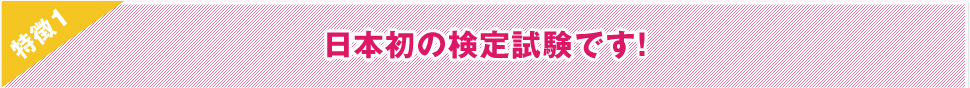 日本初の検定試験です！