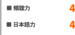 傾聴力4 日本語力4